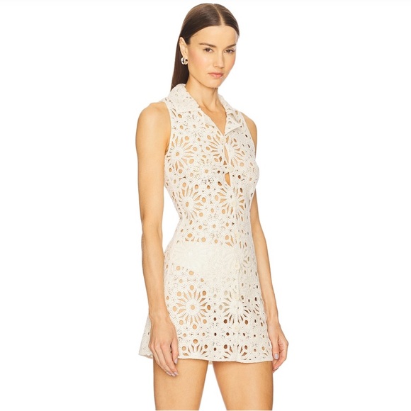 L’academie by Marianna Shay Mini Dress in Beige - Picture 2 of 9